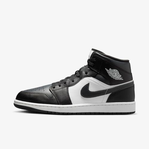Air Jordan 1 Mid, Negro/Blanco Cumbre/Sombrío Apagado, hi-res