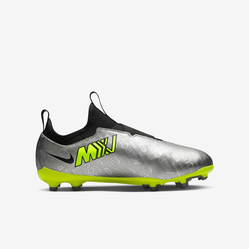 Nike Jr. Zoom Mercurial Vapor 15 Academy XXV MG, Plata metalizado/Negro/Voltio/Voltio, hi-res