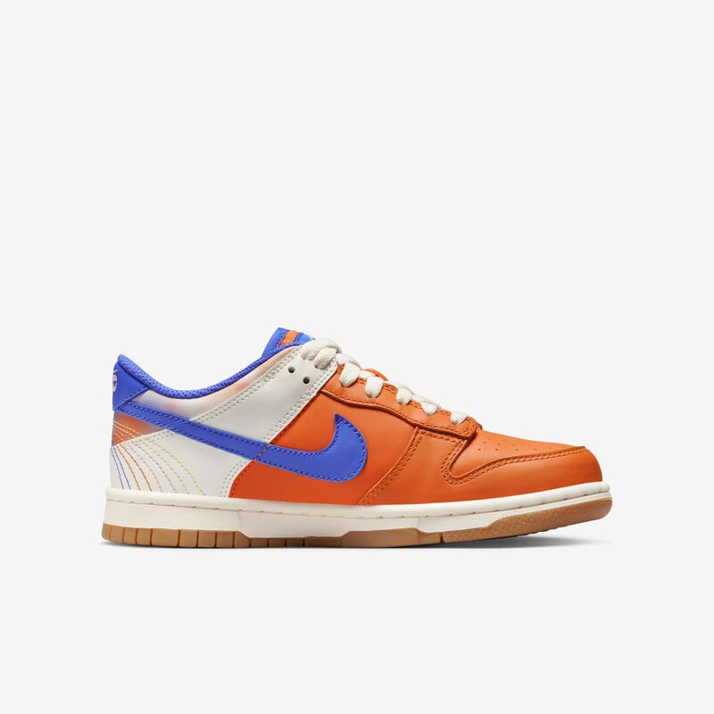 Nike Dunk Low SE, Naranja seguridad/Vela/Azul gozo/Rosa suave medio, hi-res