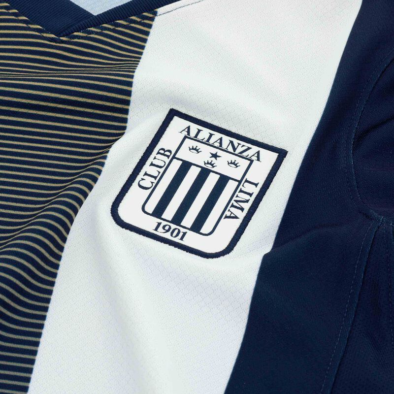 Nike Camiseta Niño Alianza Lima 2025 Local, Azul Noche/Blanco/Dorado, hi-res