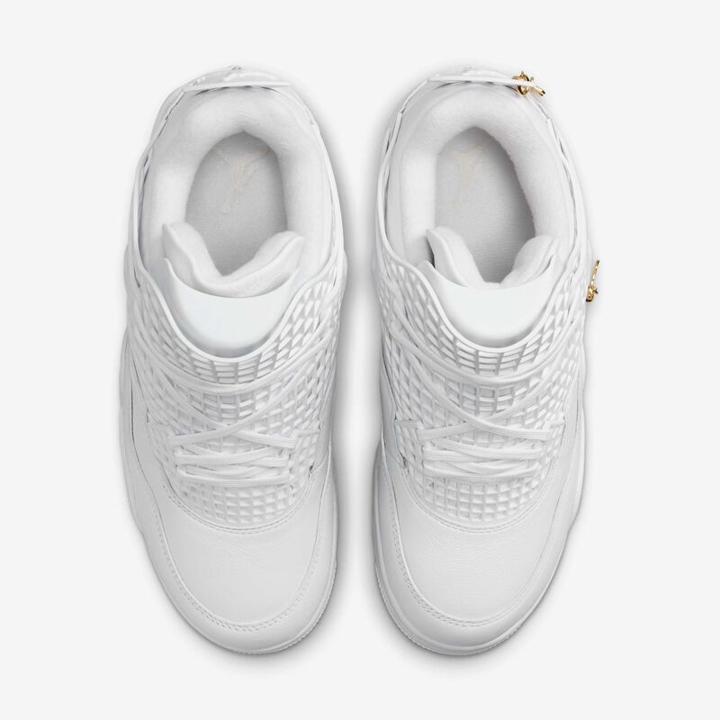 Air Jordan 4 Net, Blanco/Oro Metalizado/Fantasma, hi-res