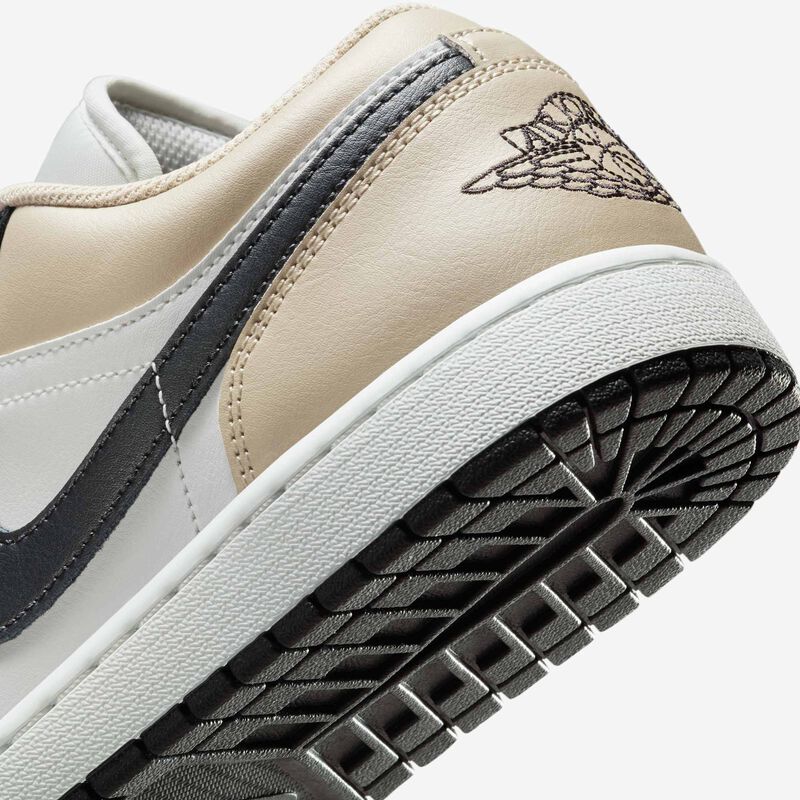 Air Jordan 1 Low, Blanco Cumbre/Ratán/Sombrío Apagado, hi-res