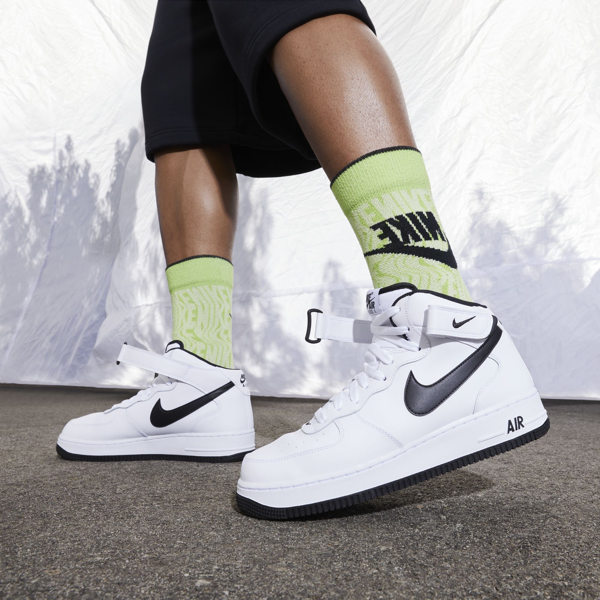 Nike air force 1 mid hombre blanco shop