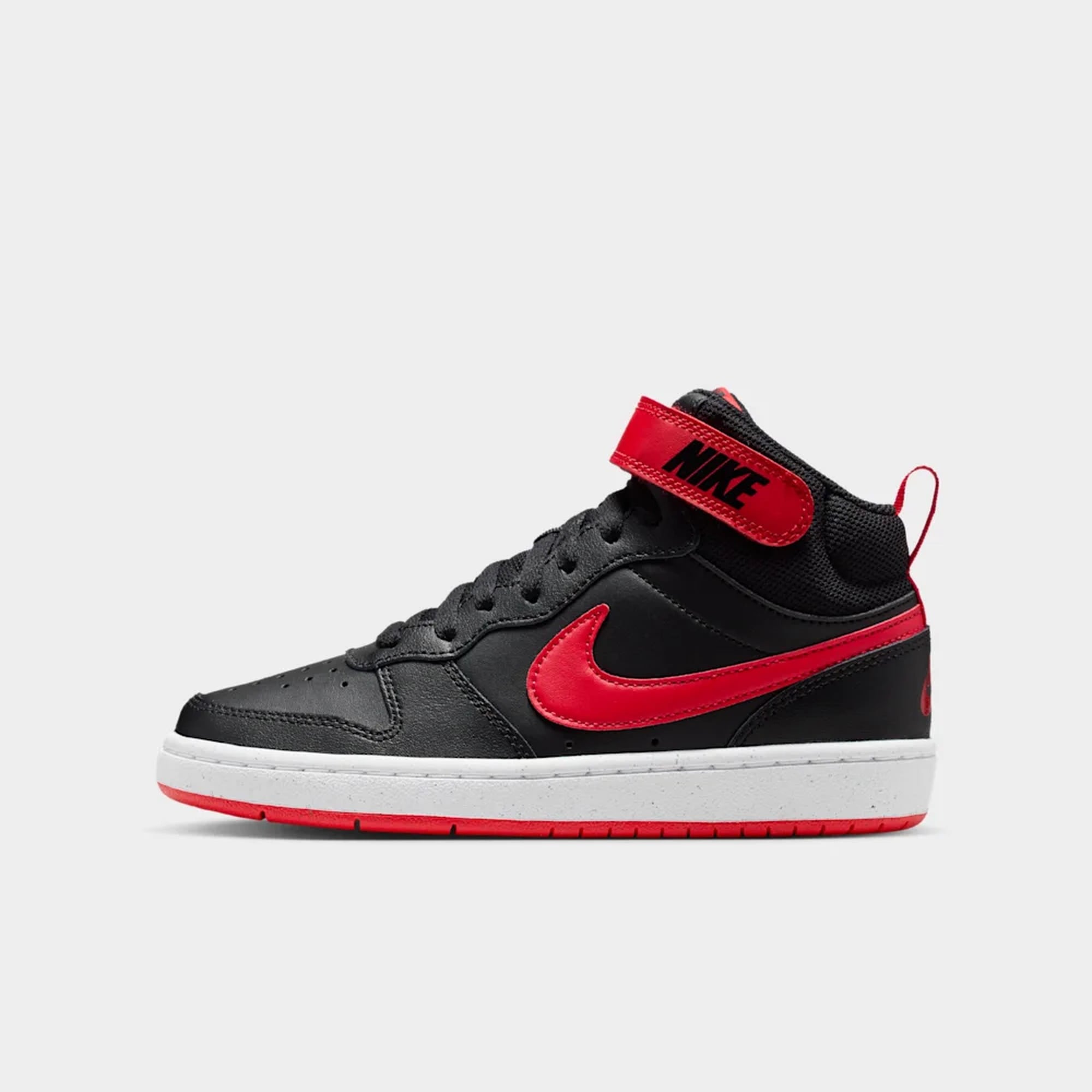 Nike Court Borough Mid 2, Negro/Blanco/Rojo universitario